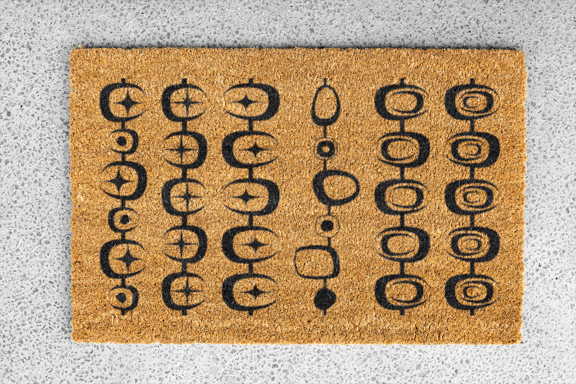 Personalized coir doormat handmade by Coco Matty.