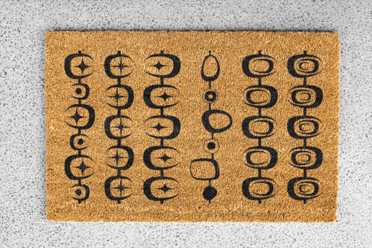 Personalized coir doormat handmade by Coco Matty.