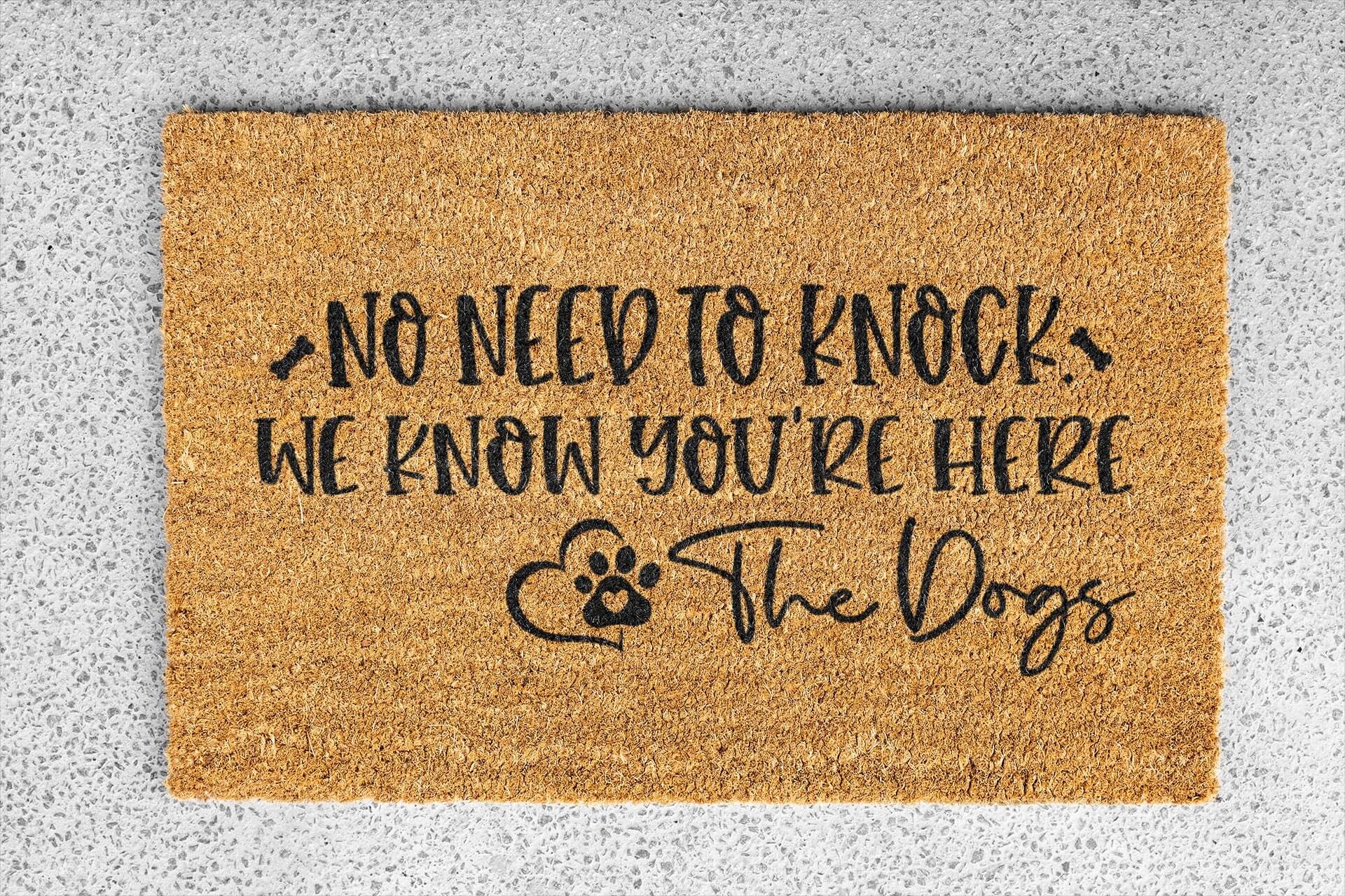 Personalized coir doormat handmade by Coco Matty.