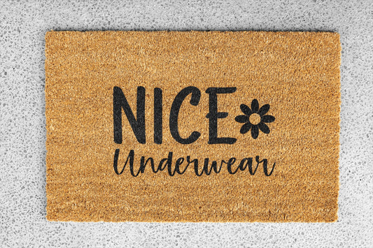 Personalized coir doormat handmade by Coco Matty.
