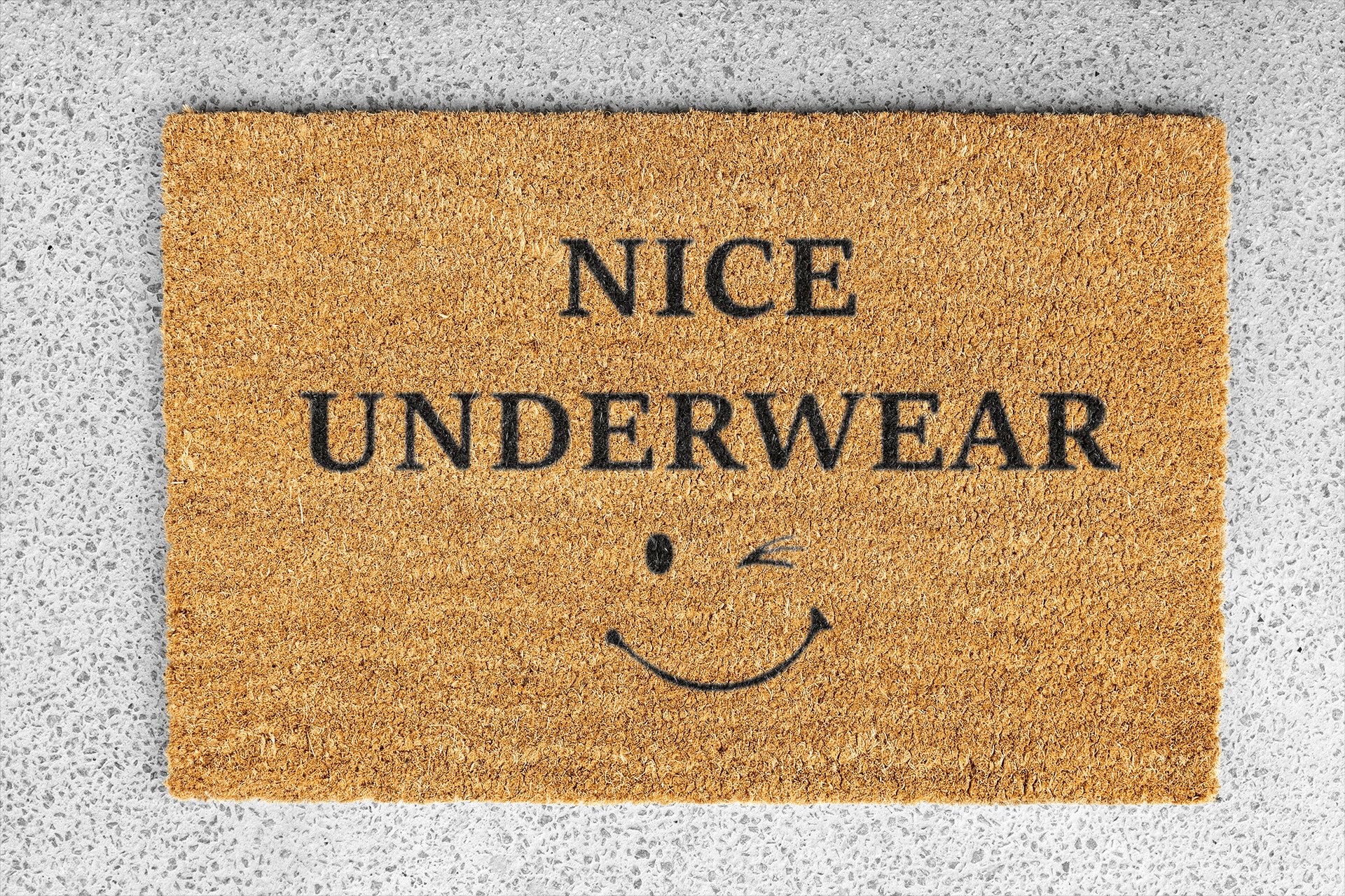 Personalized coir doormat handmade by Coco Matty.