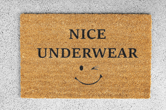 Personalized coir doormat handmade by Coco Matty.