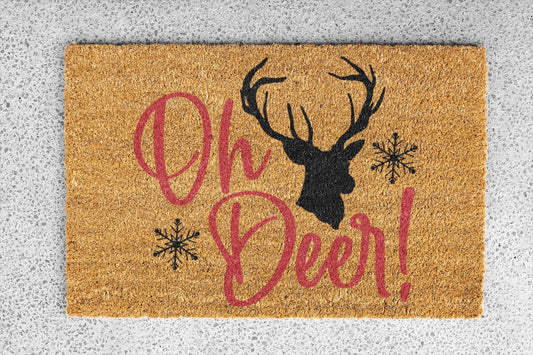 Personalized coir doormat handmade by Coco Matty.