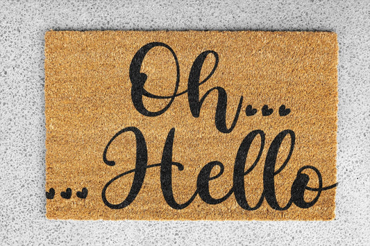 Personalized coir doormat handmade by Coco Matty.