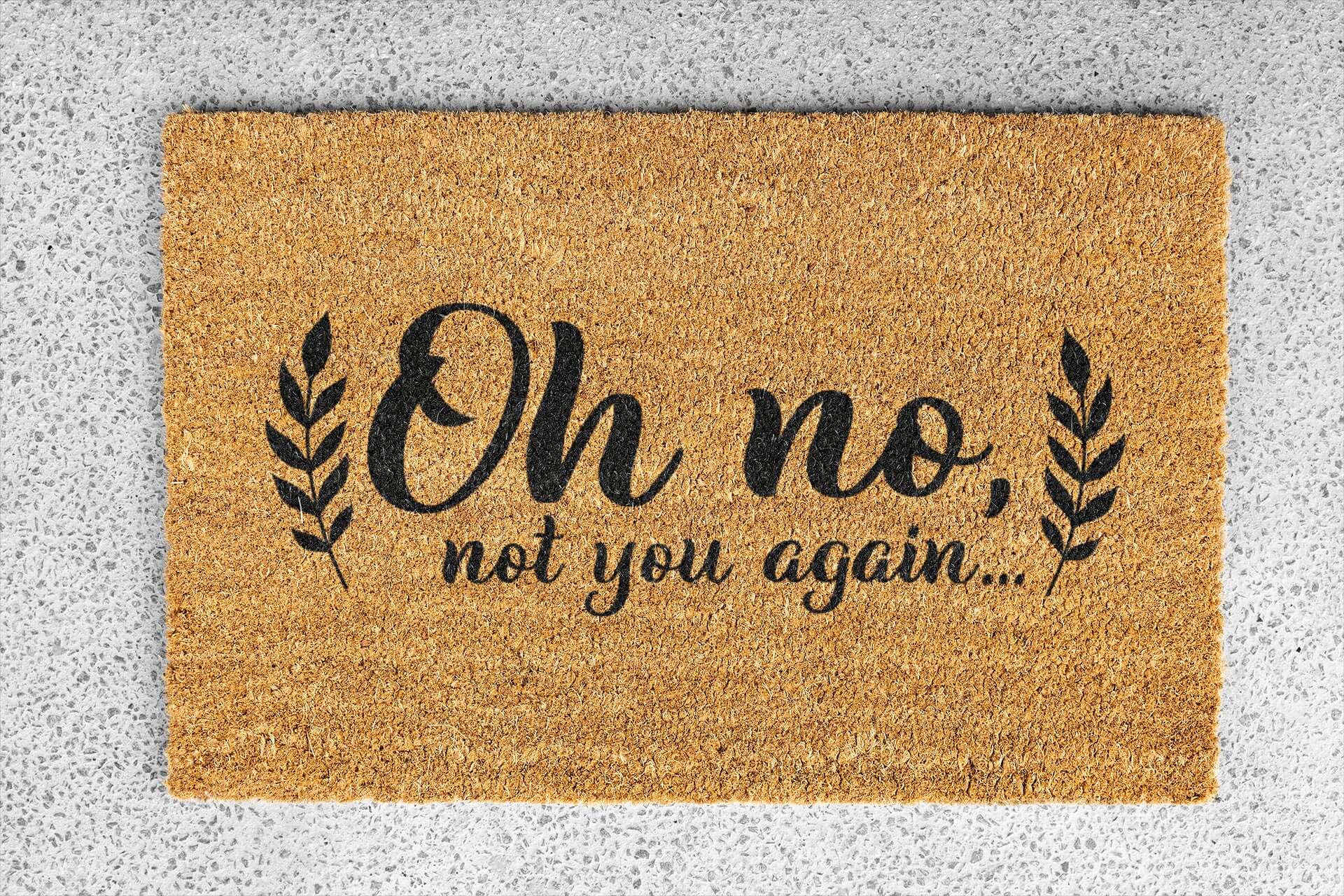 Personalized coir doormat handmade by Coco Matty.