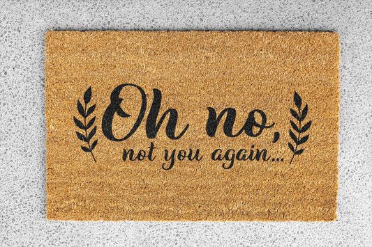 Personalized coir doormat handmade by Coco Matty.
