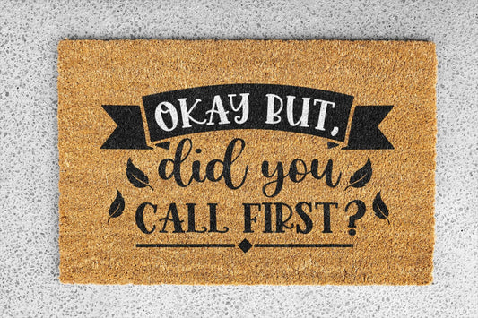 Personalized coir doormat handmade by Coco Matty.
