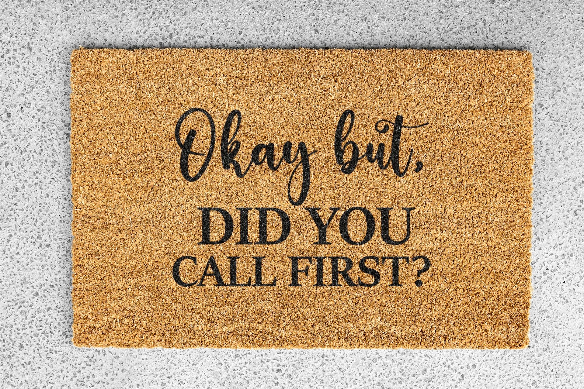 Personalized coir doormat handmade by Coco Matty.