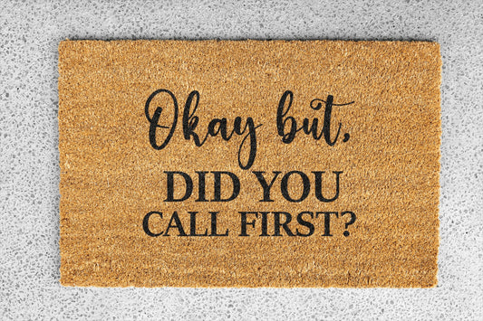 Personalized coir doormat handmade by Coco Matty.