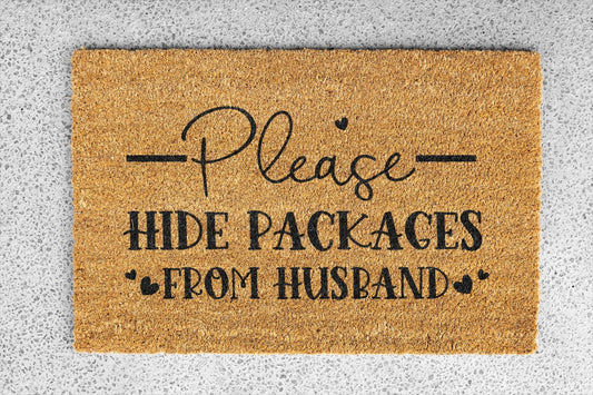 Personalized coir doormat handmade by Coco Matty.