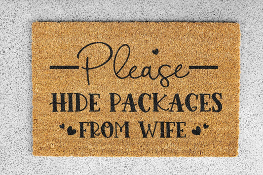 Personalized coir doormat handmade by Coco Matty.