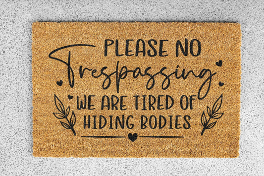 Personalized coir doormat handmade by Coco Matty.
