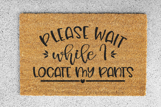 Personalized coir doormat handmade by Coco Matty.