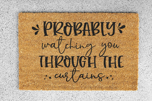 Personalized coir doormat handmade by Coco Matty.