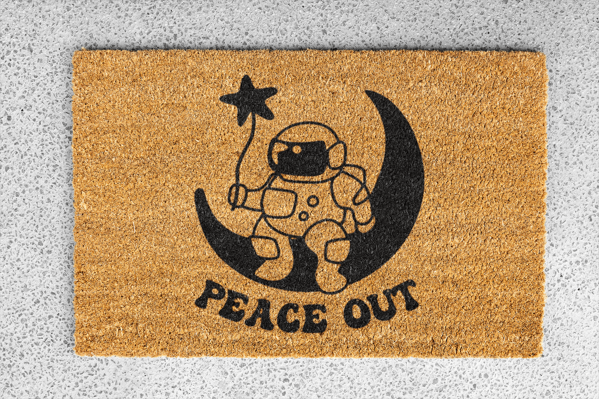 Personalized coir doormat handmade by Coco Matty.