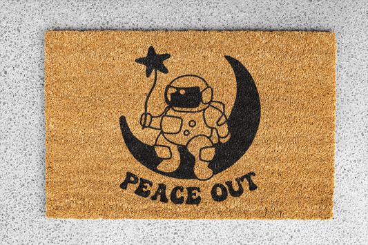 Personalized coir doormat handmade by Coco Matty.