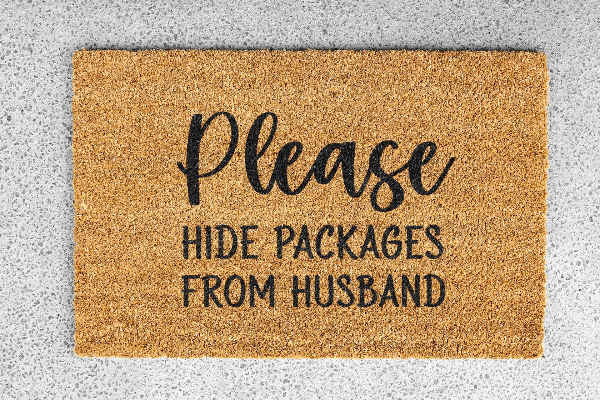 Personalized coir doormat handmade by Coco Matty.