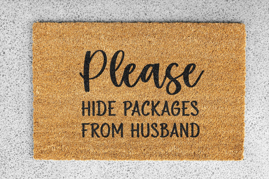 Personalized coir doormat handmade by Coco Matty.