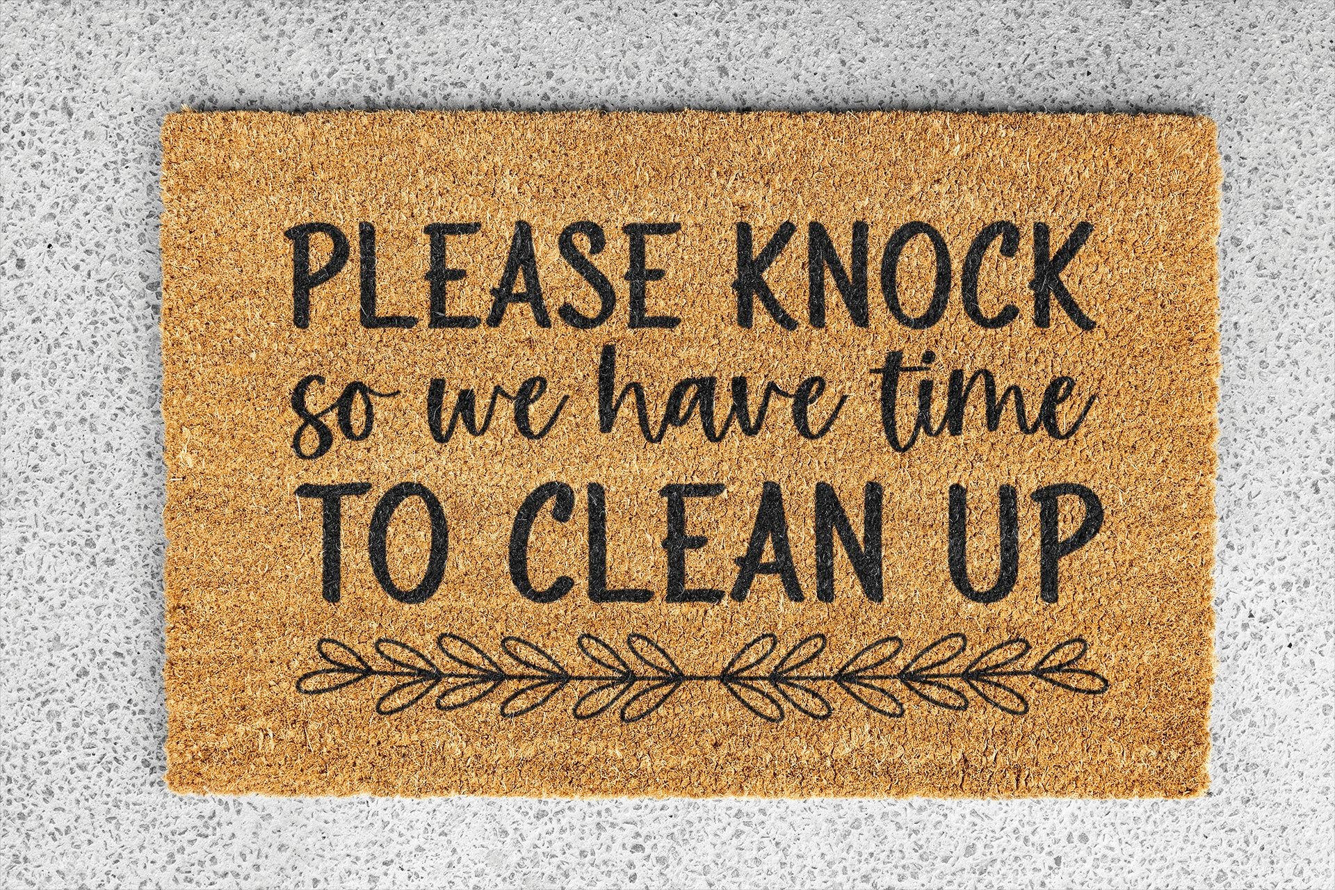 Personalized coir doormat handmade by Coco Matty.
