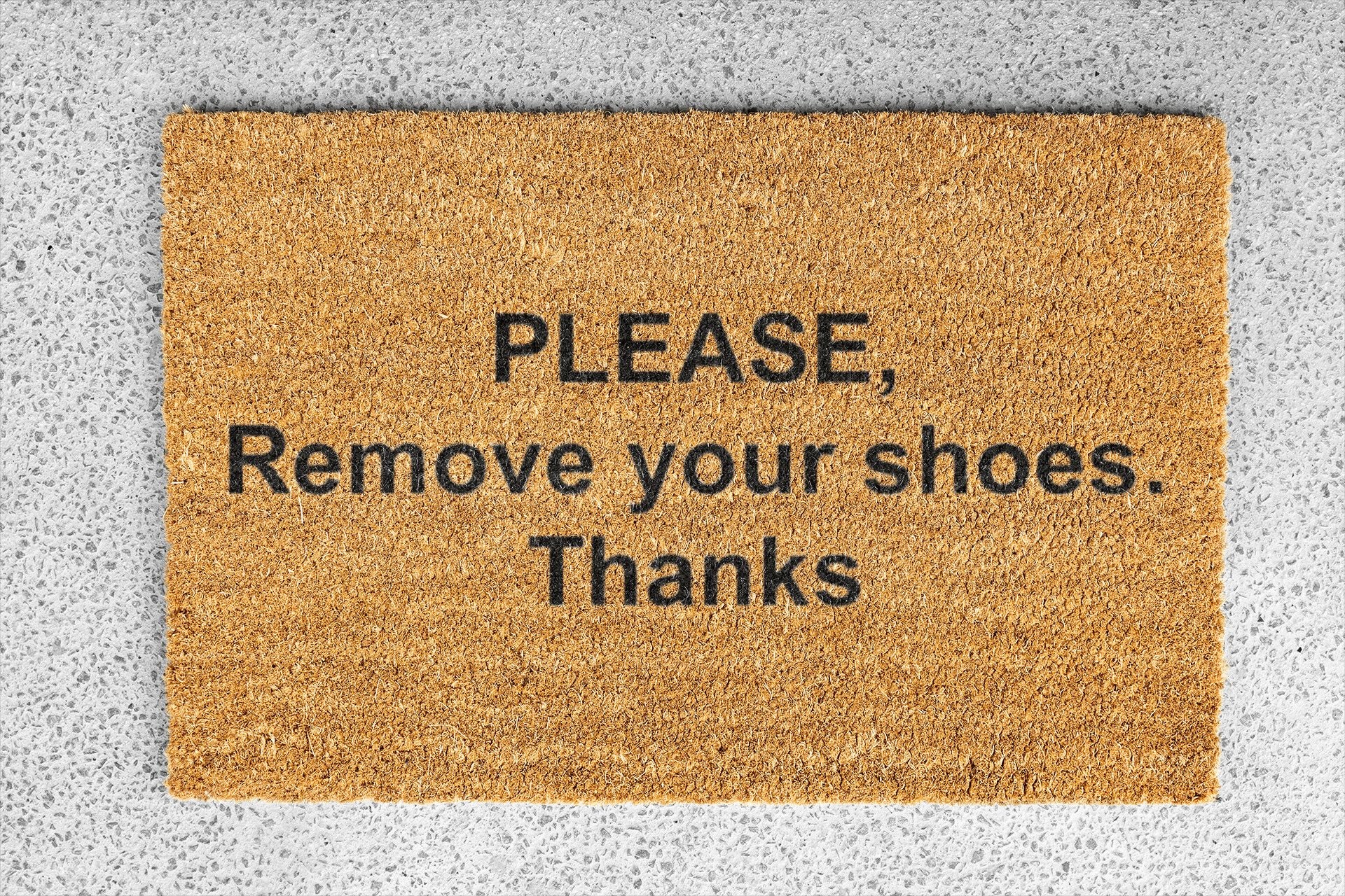 Personalized coir doormat handmade by Coco Matty.