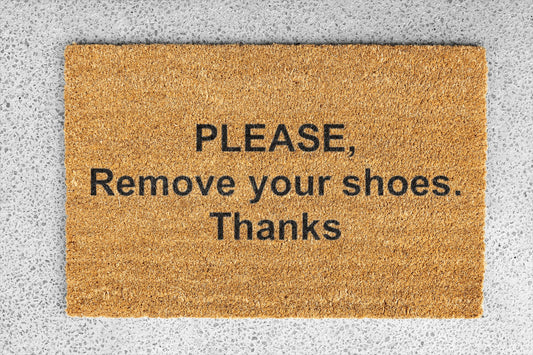 Personalized coir doormat handmade by Coco Matty.