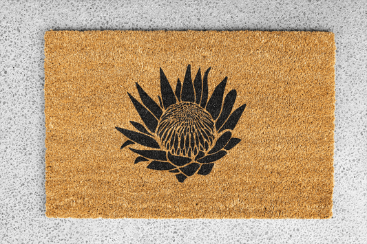 Personalized coir doormat handmade by Coco Matty.