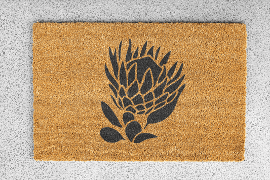 Personalized coir doormat handmade by Coco Matty.