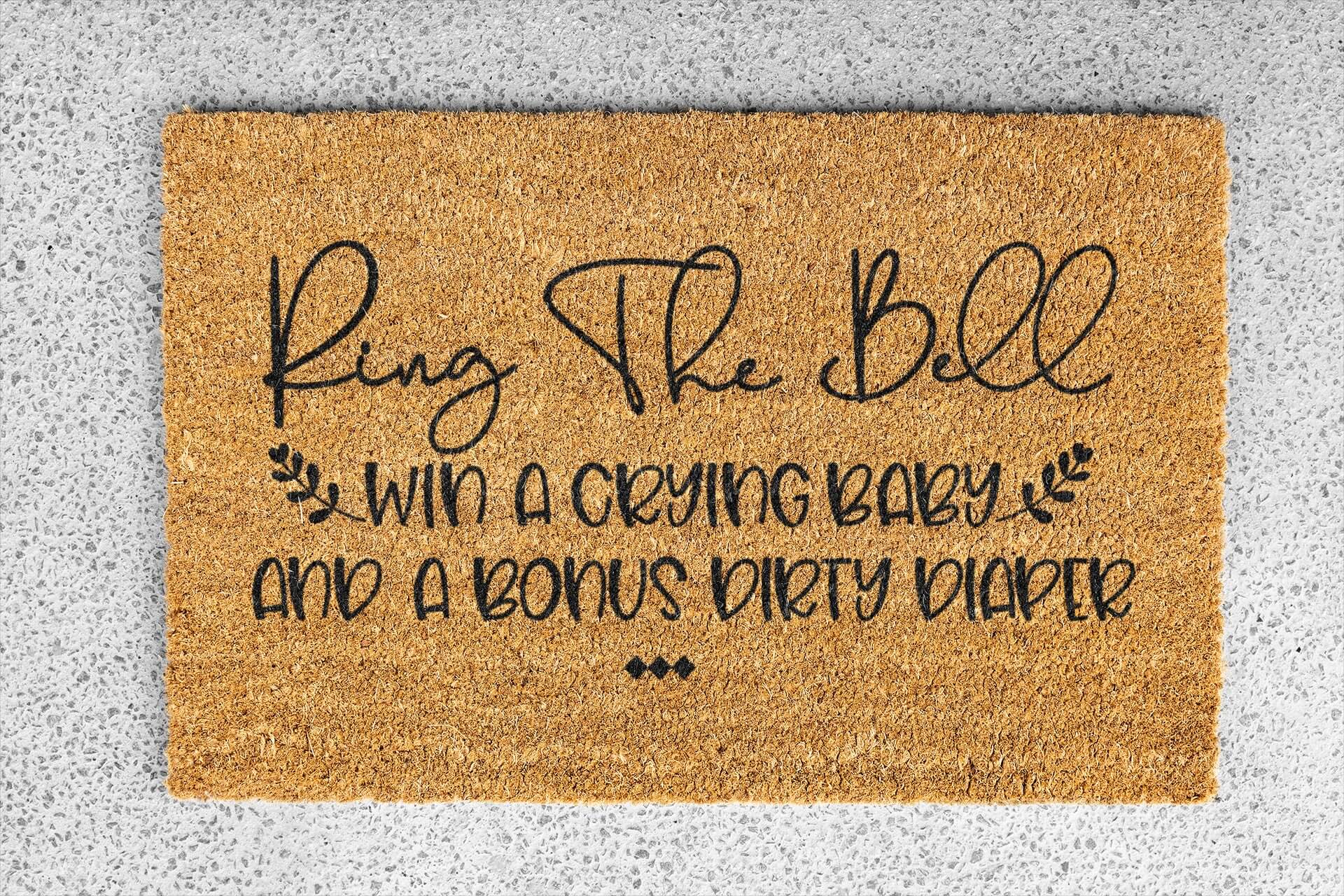 Personalized coir doormat handmade by Coco Matty.