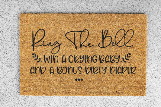Personalized coir doormat handmade by Coco Matty.