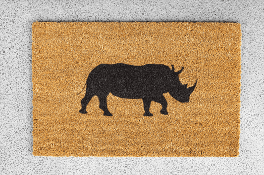 Personalized coir doormat handmade by Coco Matty.