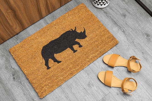Personalized coir doormat handmade by Coco Matty.