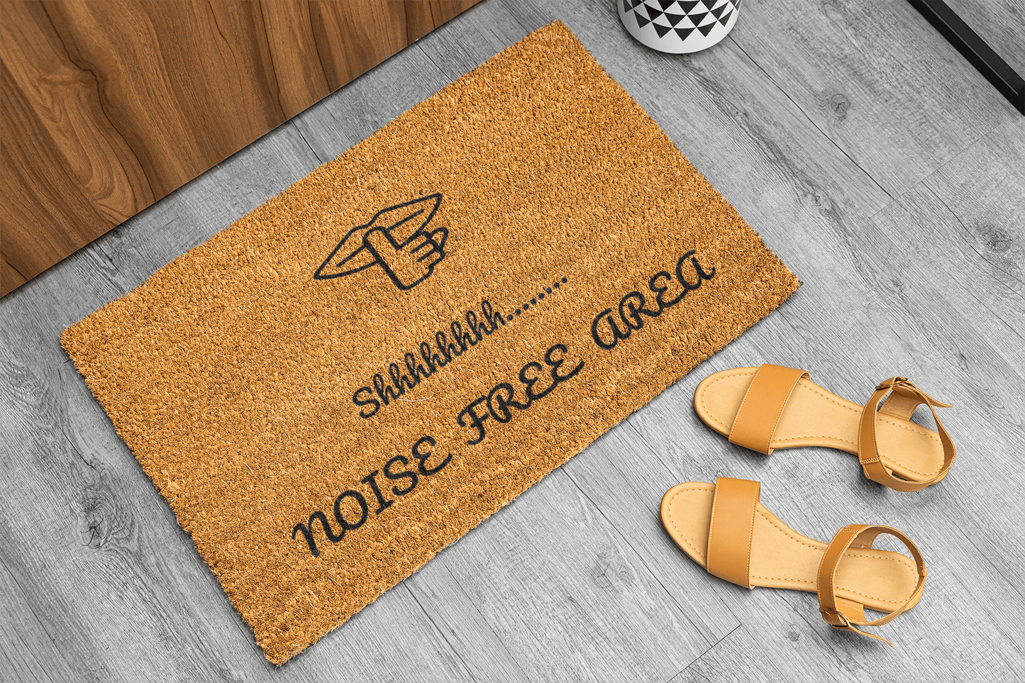 Personalized coir doormat handmade by Coco Matty.