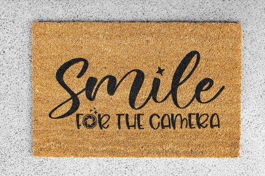 Personalized coir doormat handmade by Coco Matty.