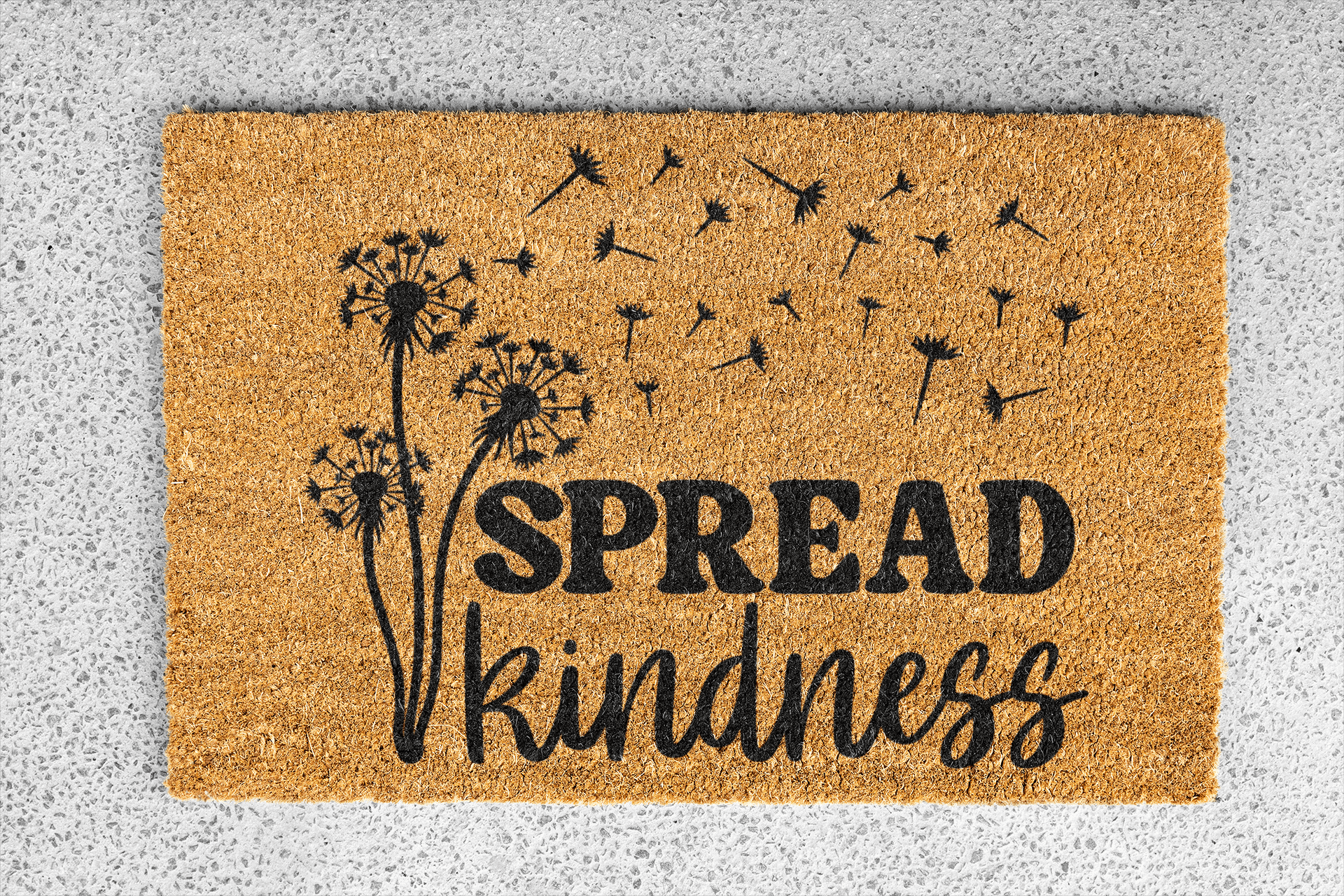 Personalized coir doormat handmade by Coco Matty.