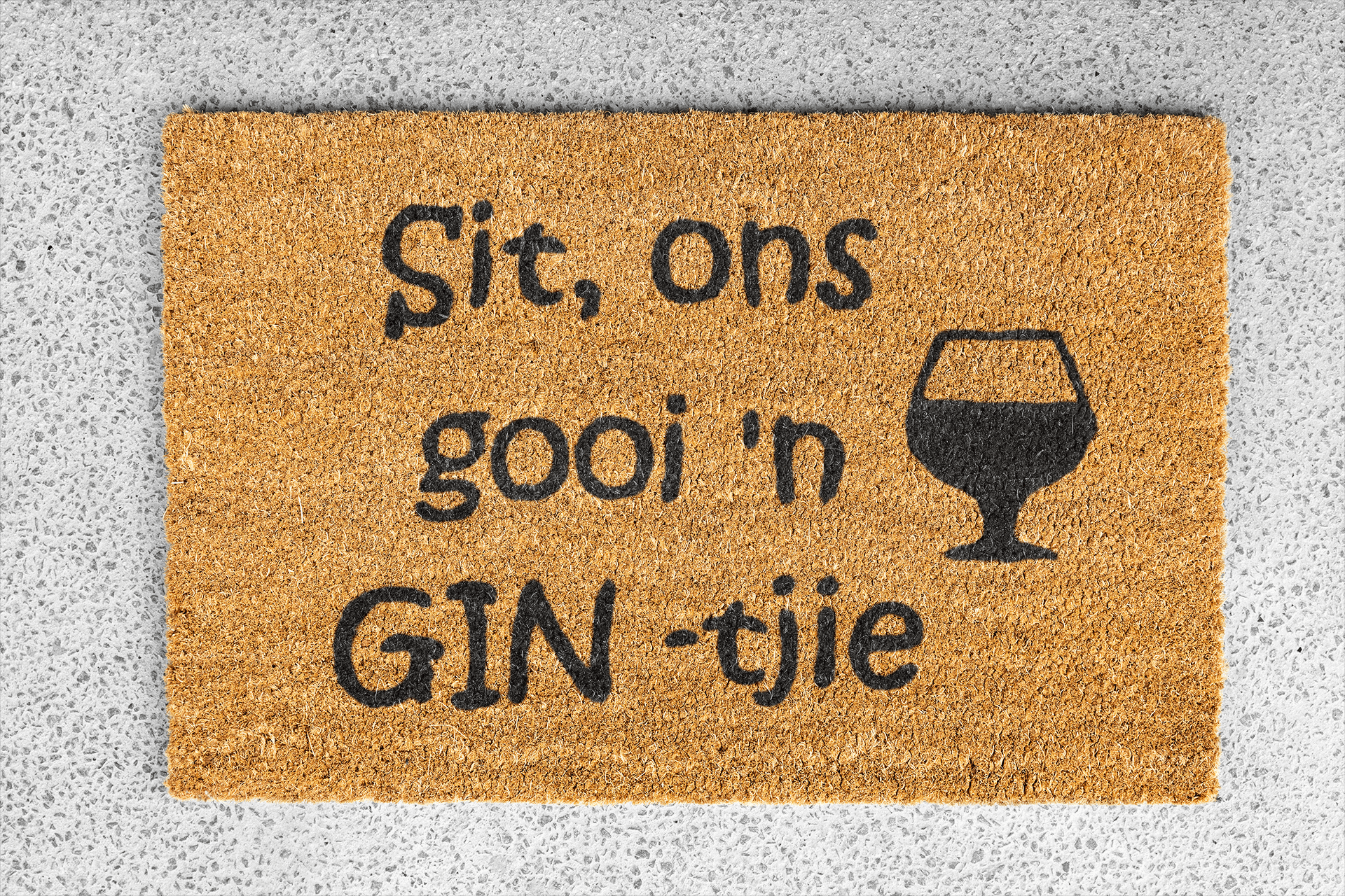 Personalized coir doormat handmade by Coco Matty.