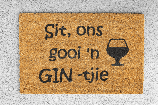 Personalized coir doormat handmade by Coco Matty.
