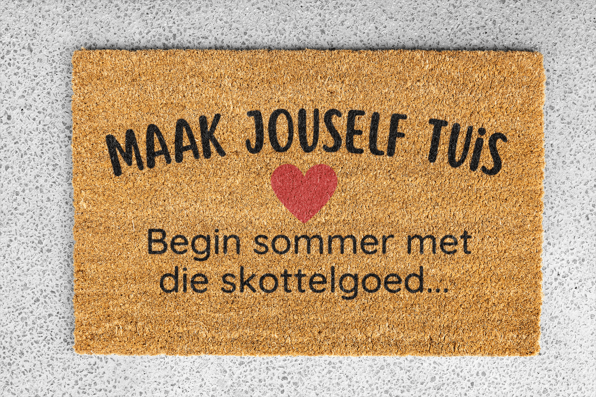 Personalized coir doormat handmade by Coco Matty.
