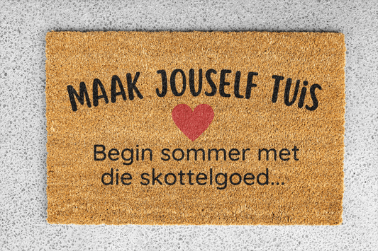 Personalized coir doormat handmade by Coco Matty.