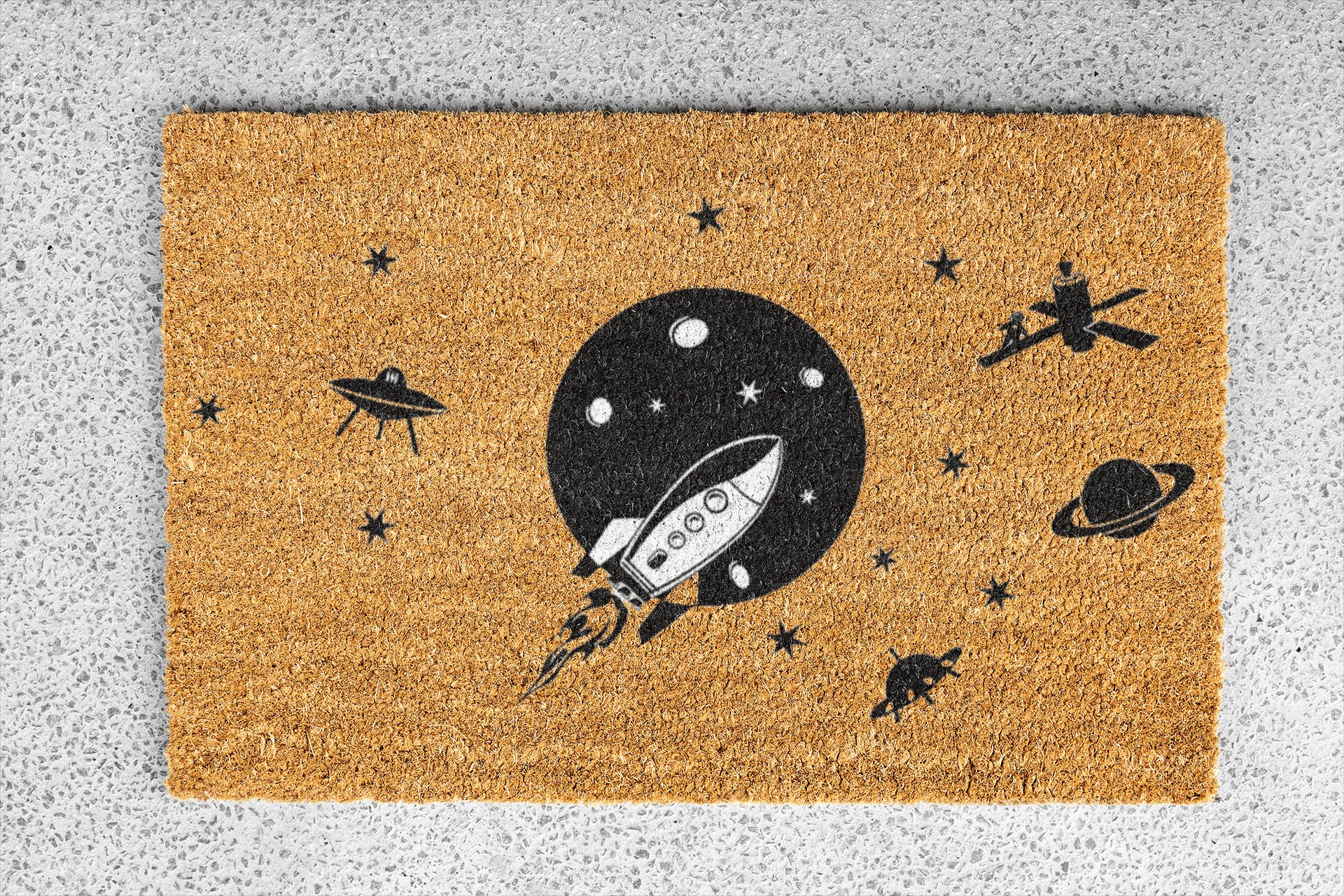 Personalized coir doormat handmade by Coco Matty.
