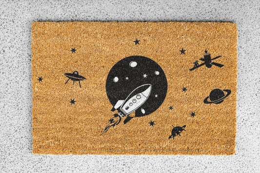 Personalized coir doormat handmade by Coco Matty.