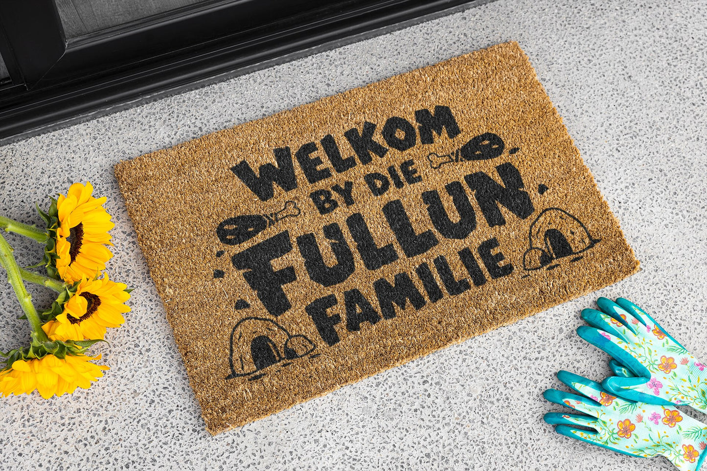 Welkom by die (Familie Naam) – Stone Age Ontwerp
