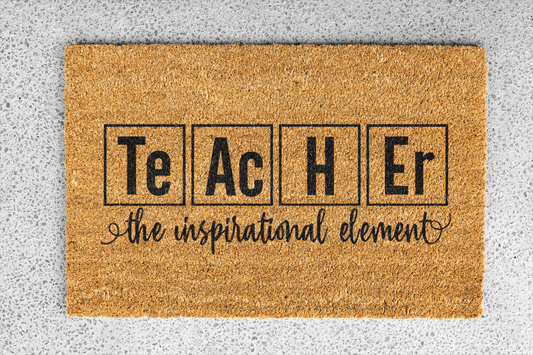 Personalized coir doormat handmade by Coco Matty.