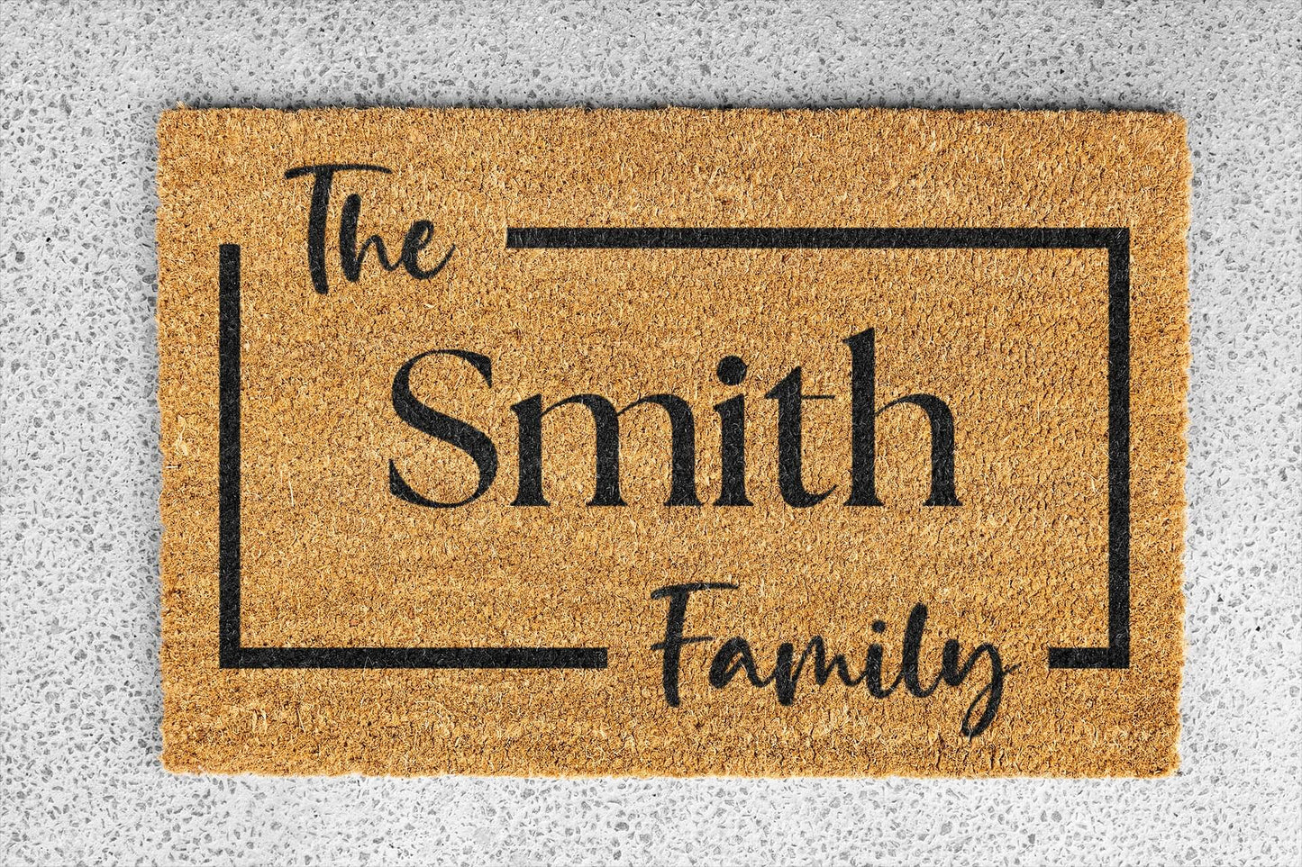 Personalised Family Name Doormat – “The [Surname] Family”