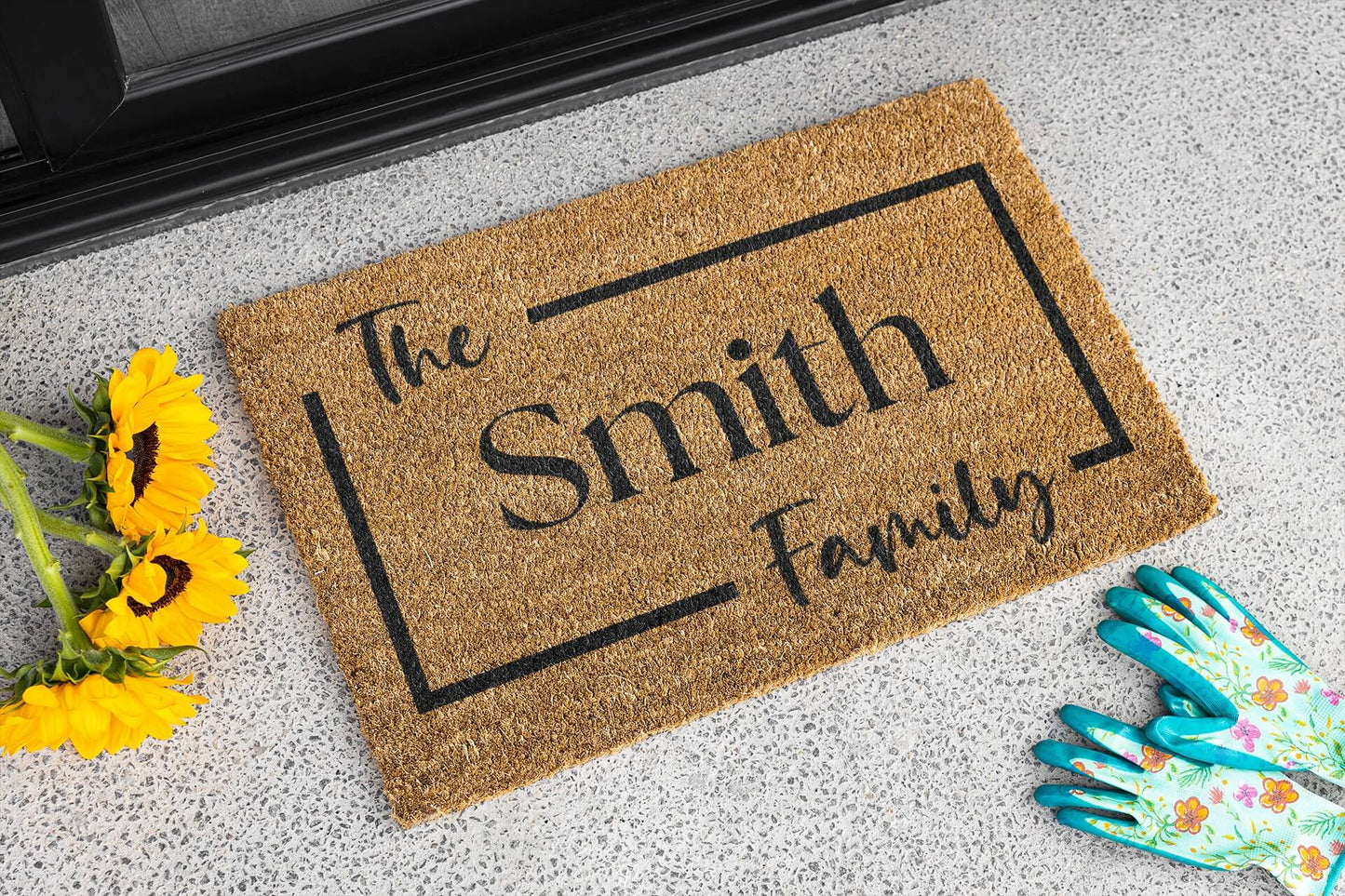 Personalised Family Name Doormat – “The [Surname] Family”