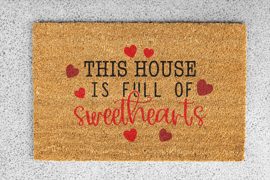 Personalized coir doormat handmade by Coco Matty.