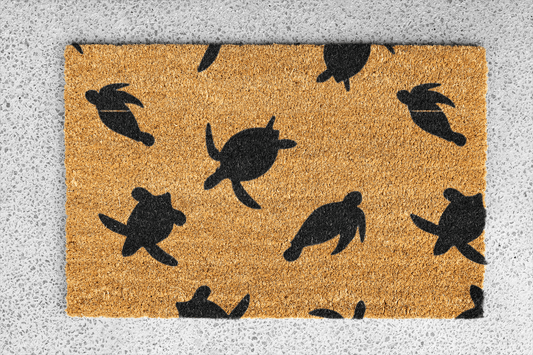 Personalized coir doormat handmade by Coco Matty.