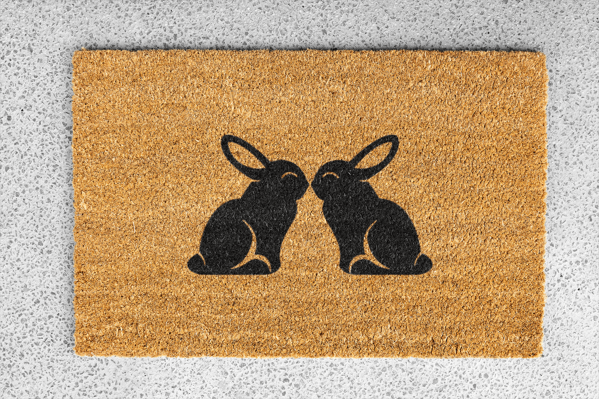 Personalized coir doormat handmade by Coco Matty.