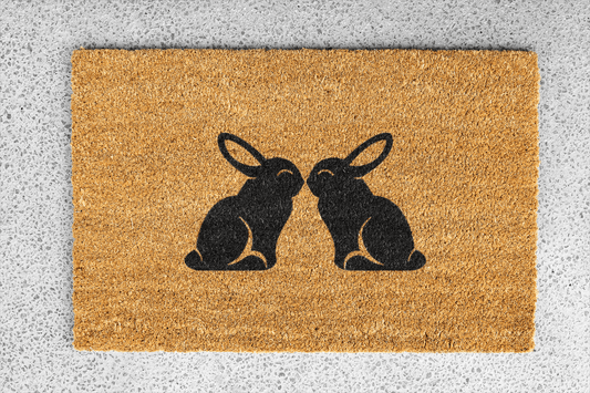 Personalized coir doormat handmade by Coco Matty.