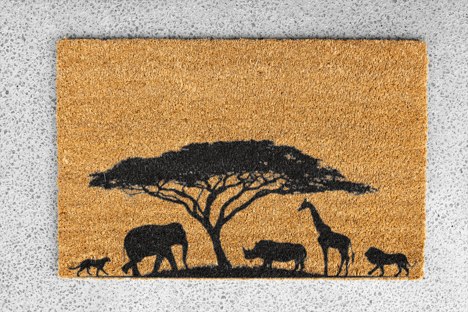 Personalized coir doormat handmade by Coco Matty.