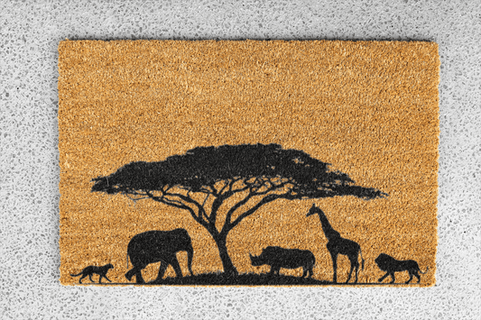 Personalized coir doormat handmade by Coco Matty.